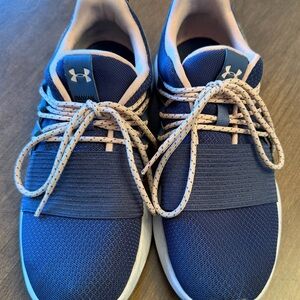 Under Armour womens Navy and Beige Athletic Shoes